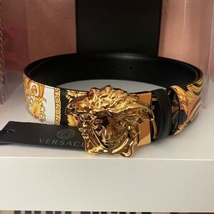 VERSACE La Medusa reversible leather belt